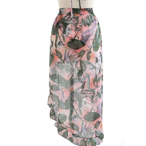 Rainforest Print Sarong Swim Coverup - Picture 6 of 6